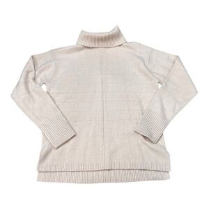 Caslon Light Pink Relaxed Turtleneck Sweater S